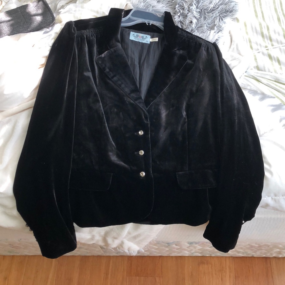 BLACK velvet juicy couture vest